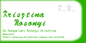 krisztina mosonyi business card